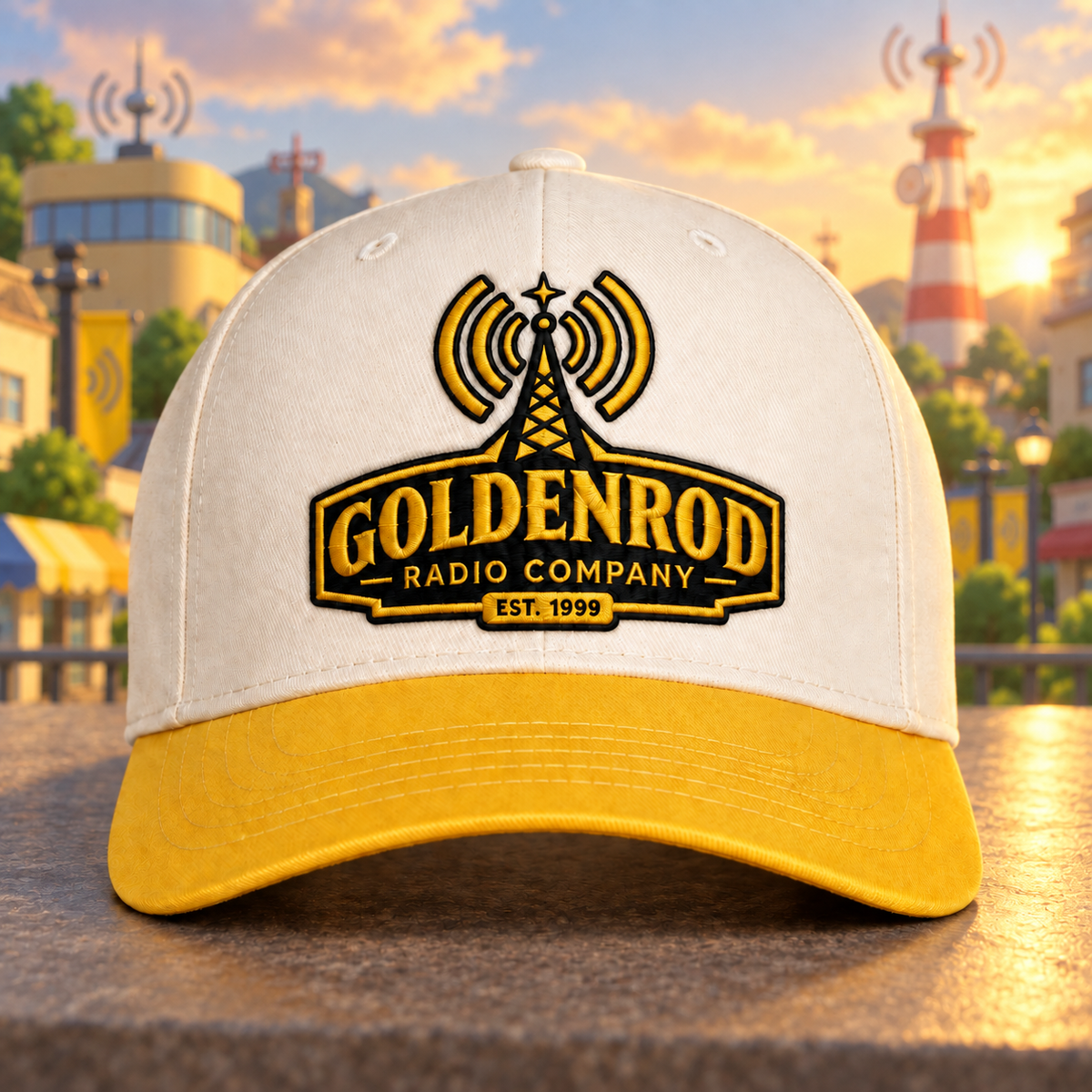 Goldenrod Radio Embroidered Cap