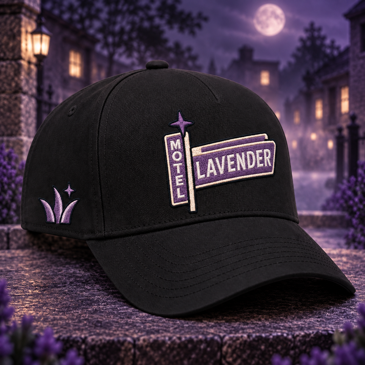 Motel Lavender Embroidered Cap