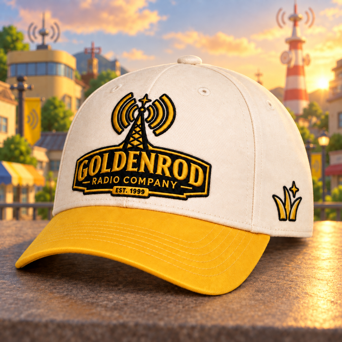 Goldenrod Radio Embroidered Cap