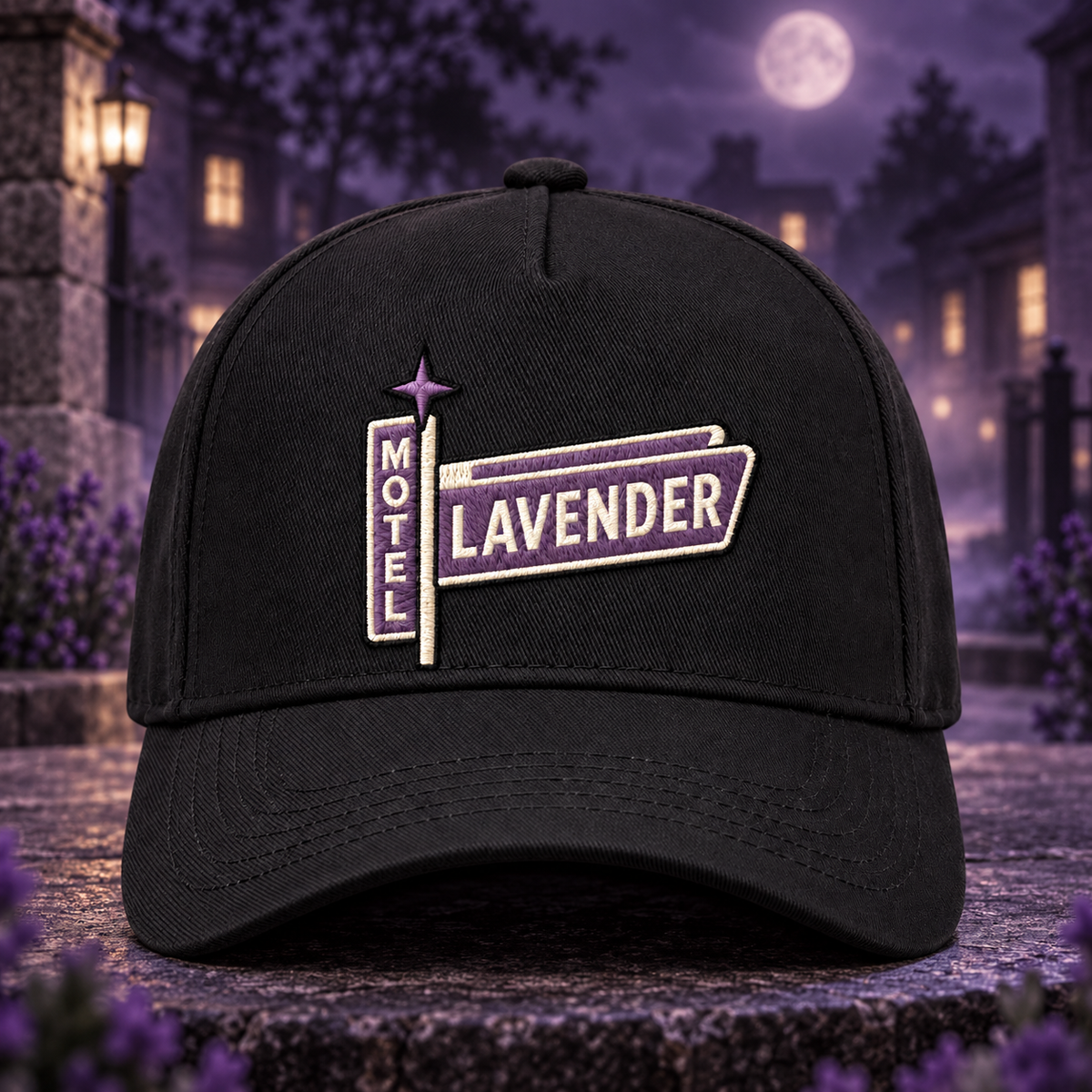 Motel Lavender Embroidered Cap