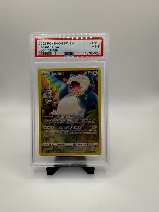 PSA 9 Pokemon SWSH FA Snorlax #TG10/TG30