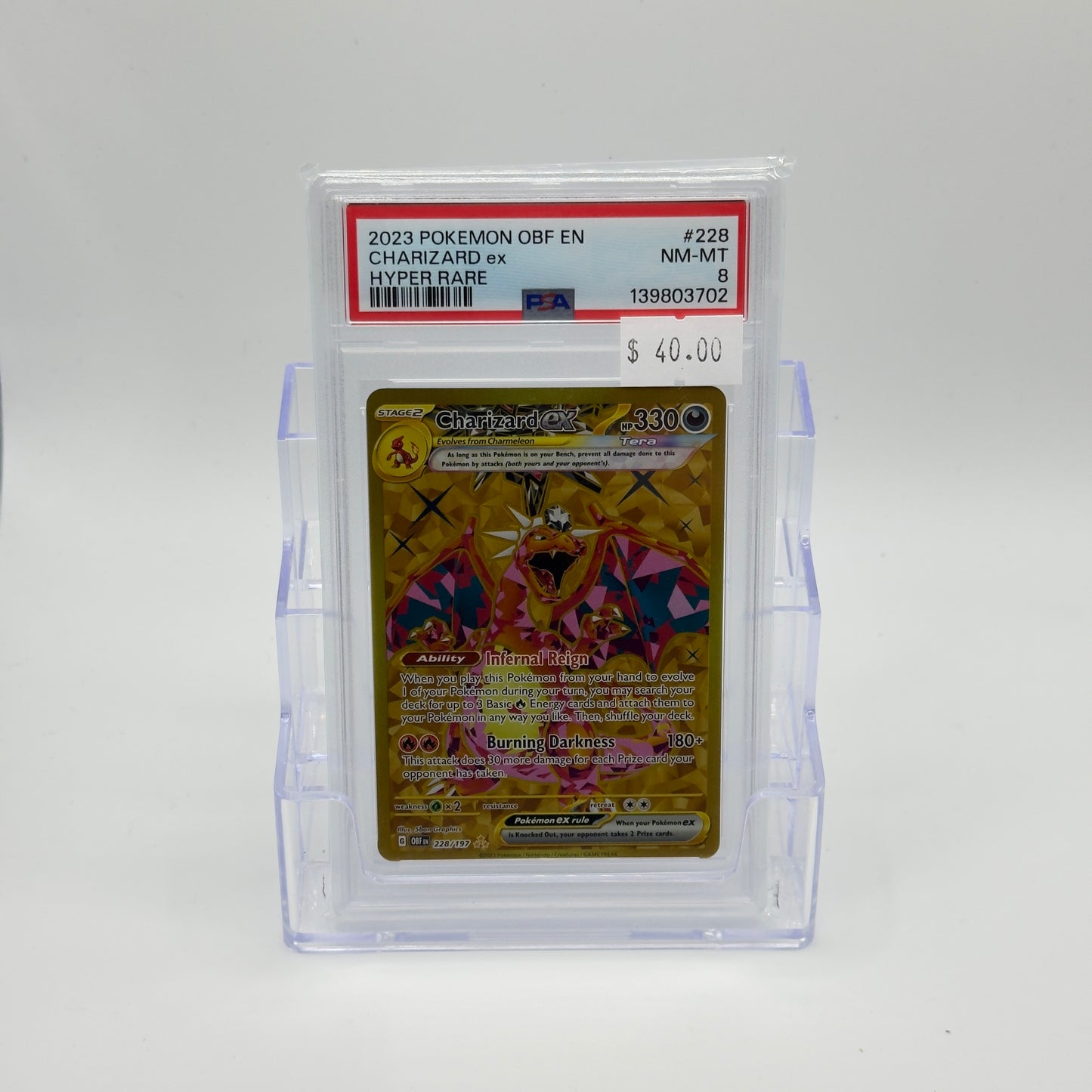 Charizard ex Hyper Rare (PSA 8)