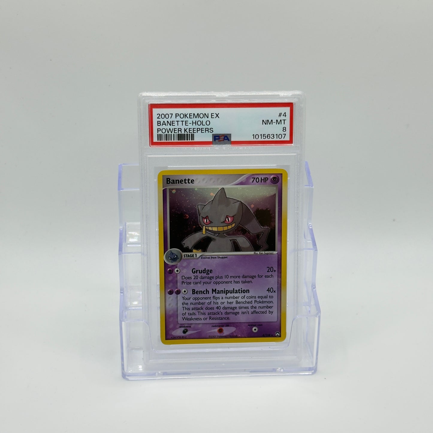 2007 Pokemon EX Power Keepers 4/108 BANETTE Holo (PSA 8)