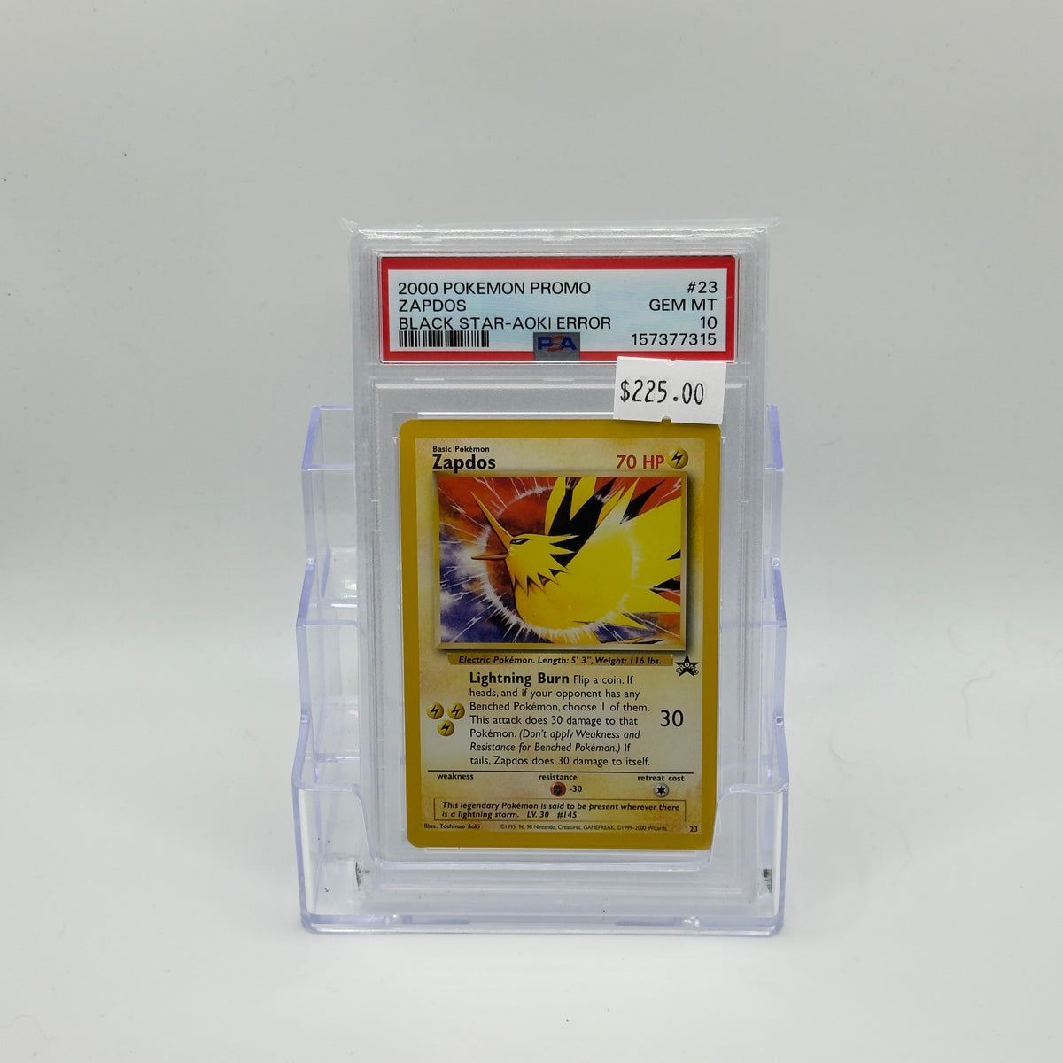 Zapdos Promo Aoki Error (PSA 10)