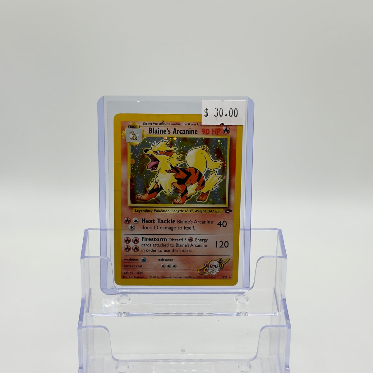Blaine's Arcanine Holo Gym Challenge - DMG