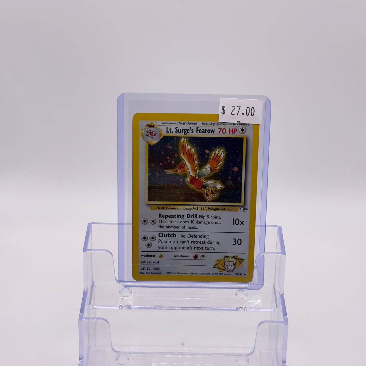 Lt. Surge's Fearow Holo Gym Challenge - MP