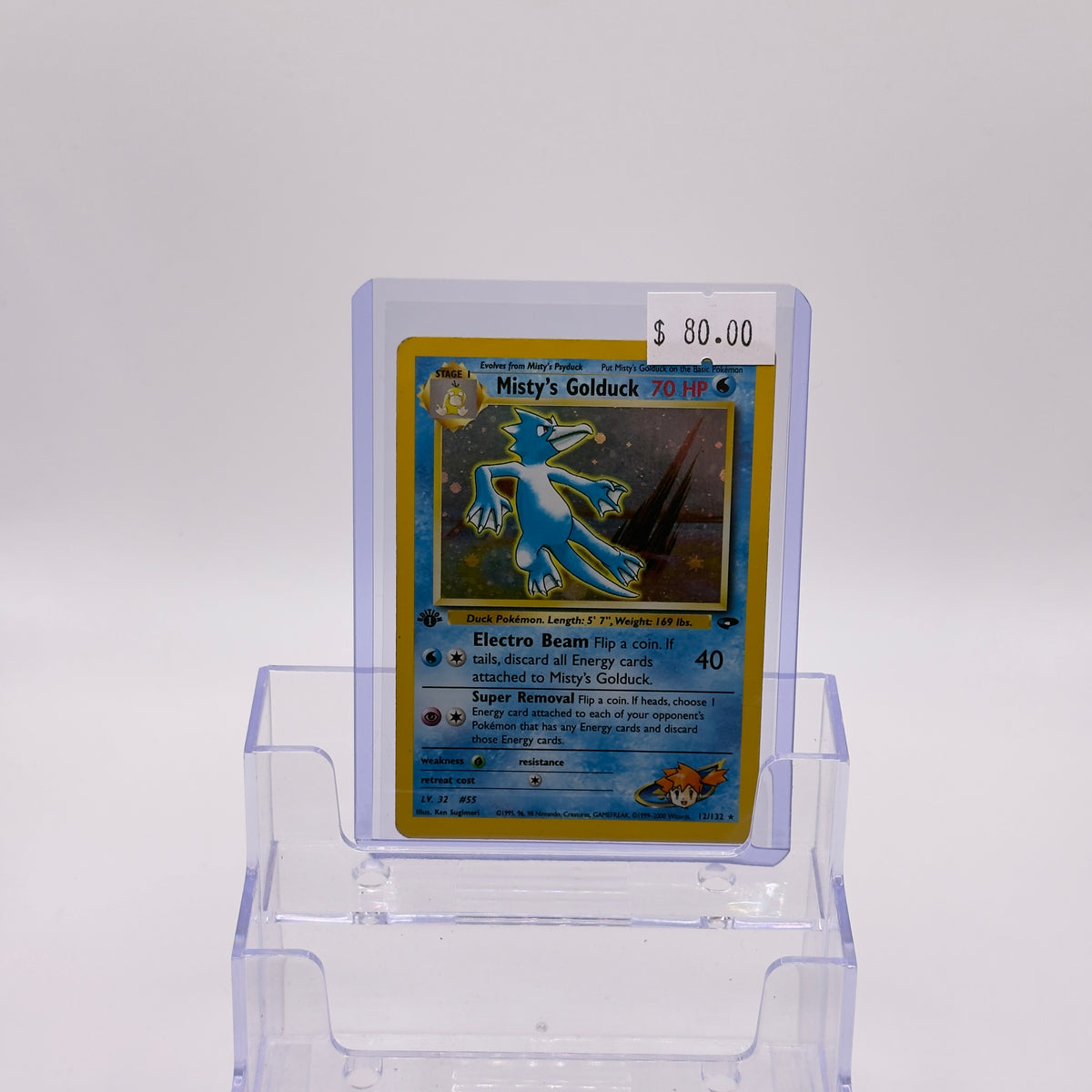 1st Edition Misty's Golduck Holo Gym Challenge - DMG