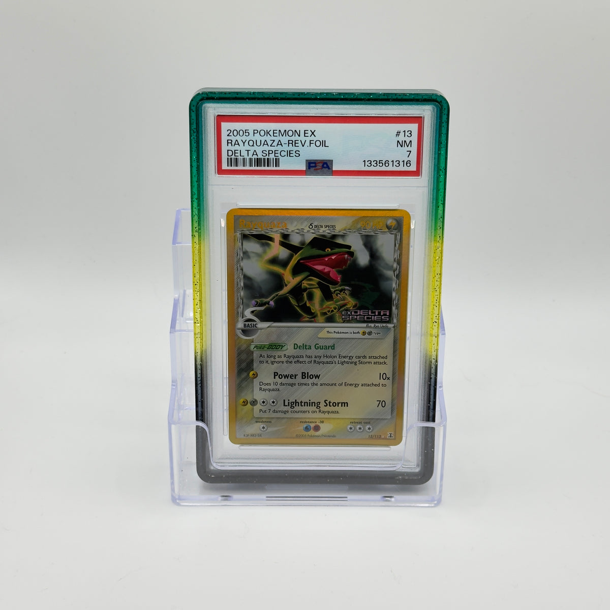 Rayquaza Reverse Holo #13 - PSA 7
