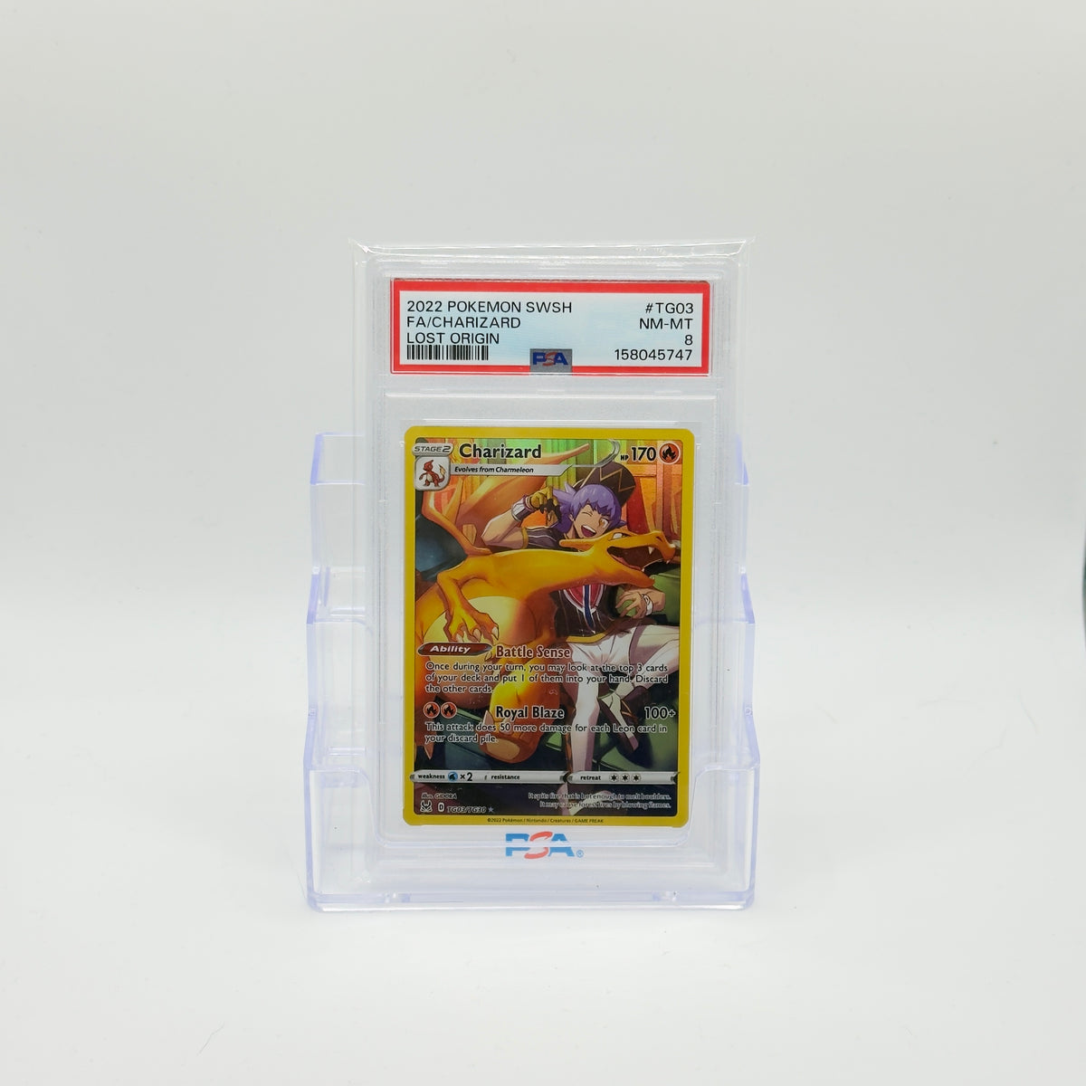 Charizard — Trainer Gallery Holo #TG03/TG30 - PSA 8