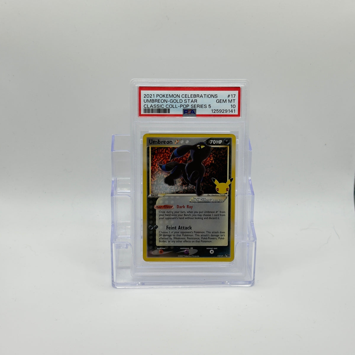 Umbreon ☆ — Celebrations Classic Holo #17/17 - PSA 10