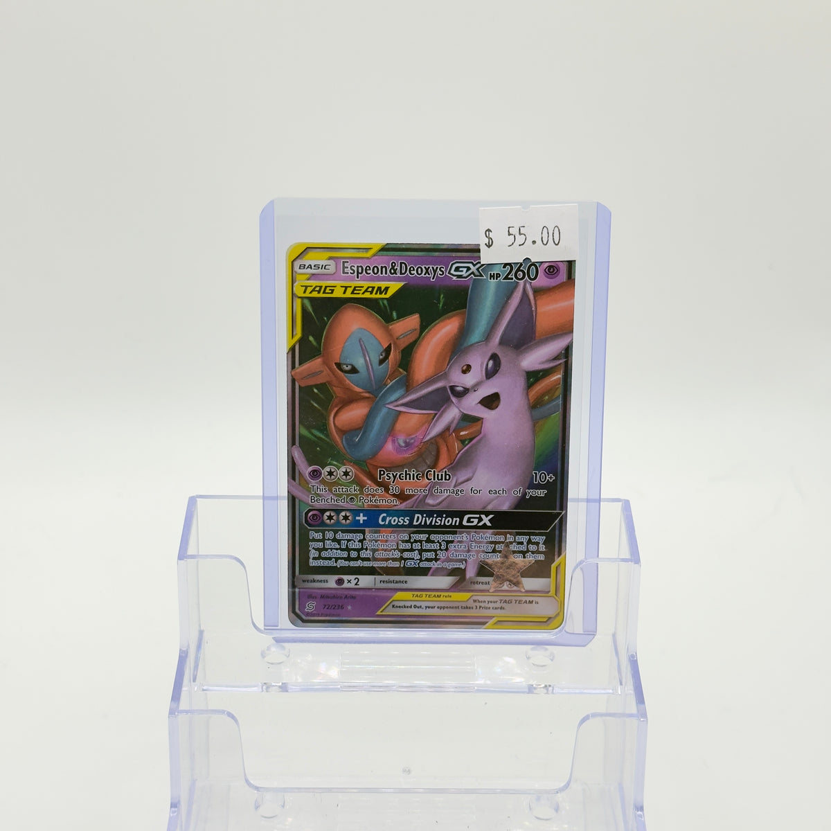 Espeon & Deoxys GX — Tag Team Holo #72/236 - NM