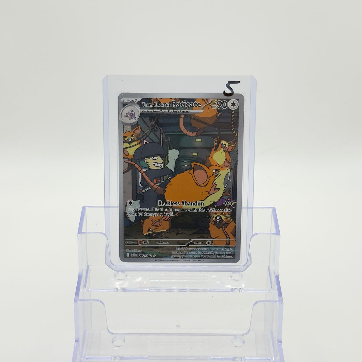 Team Rocket's Raticate — Illustration Rare #202/182 - NM