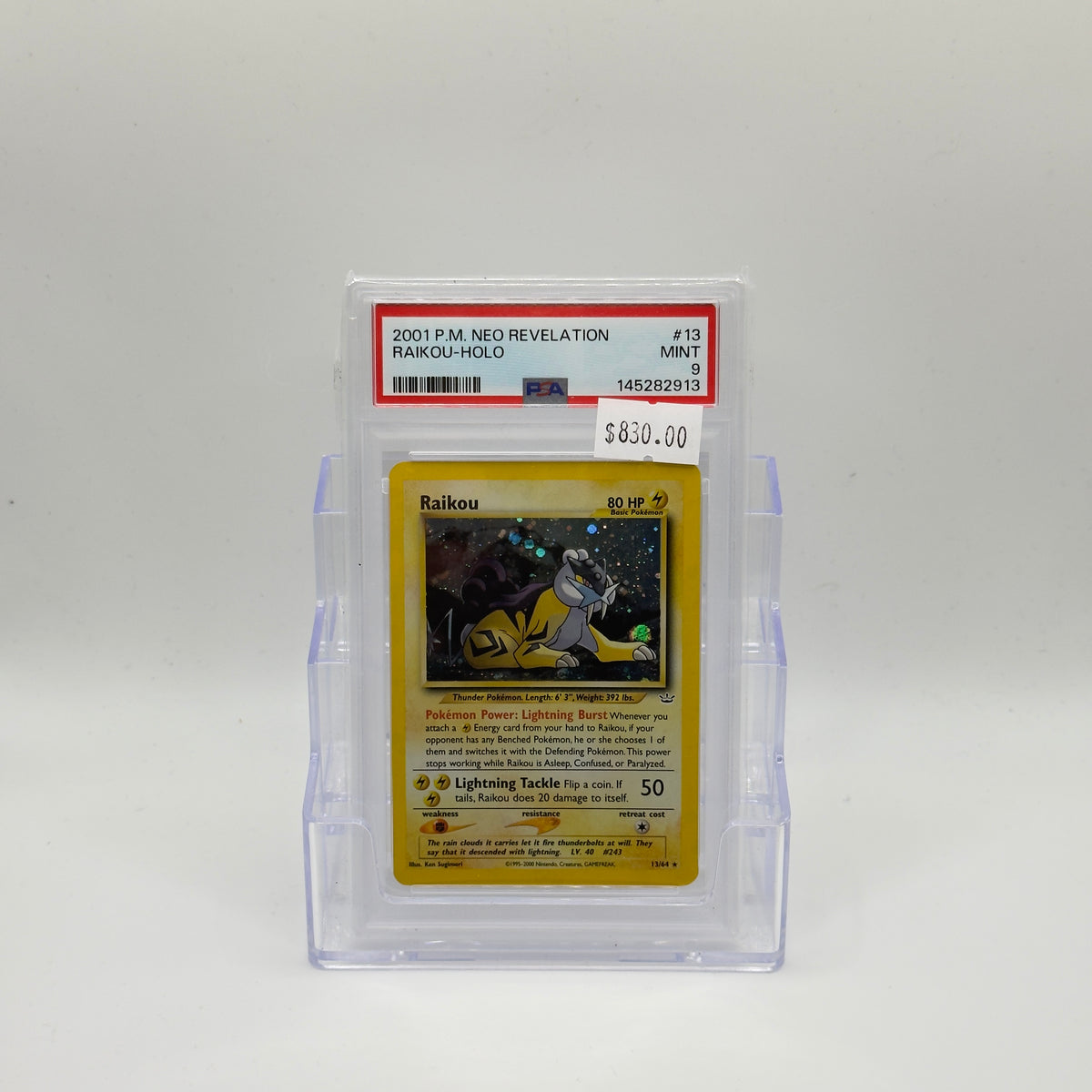 Raikou — Holo #13/64 - PSA 9