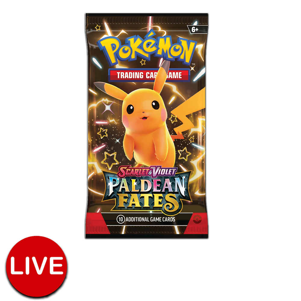 (LIVE) Pokemon Paldean Fates Booster Pack