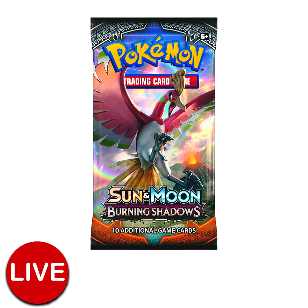 (LIVE) Pokemon Burning Shadows Booster Pack